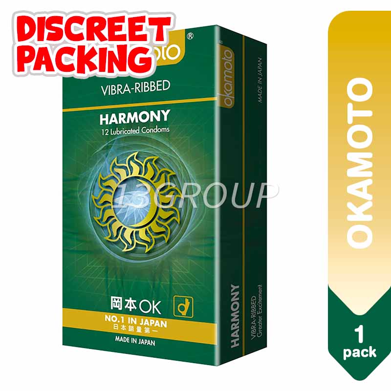 Okamoto Harmony Vibra Ribbed Condoms, 12s